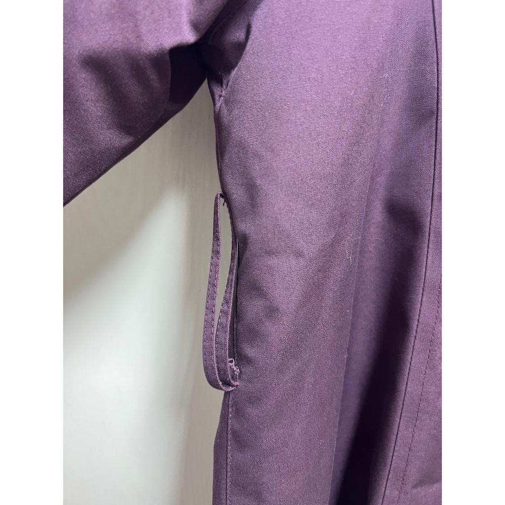 LONDON FOG Womens Size 8 Purple Classic Trench Coat Paisley Lined Vintage - Picture 9 of 13